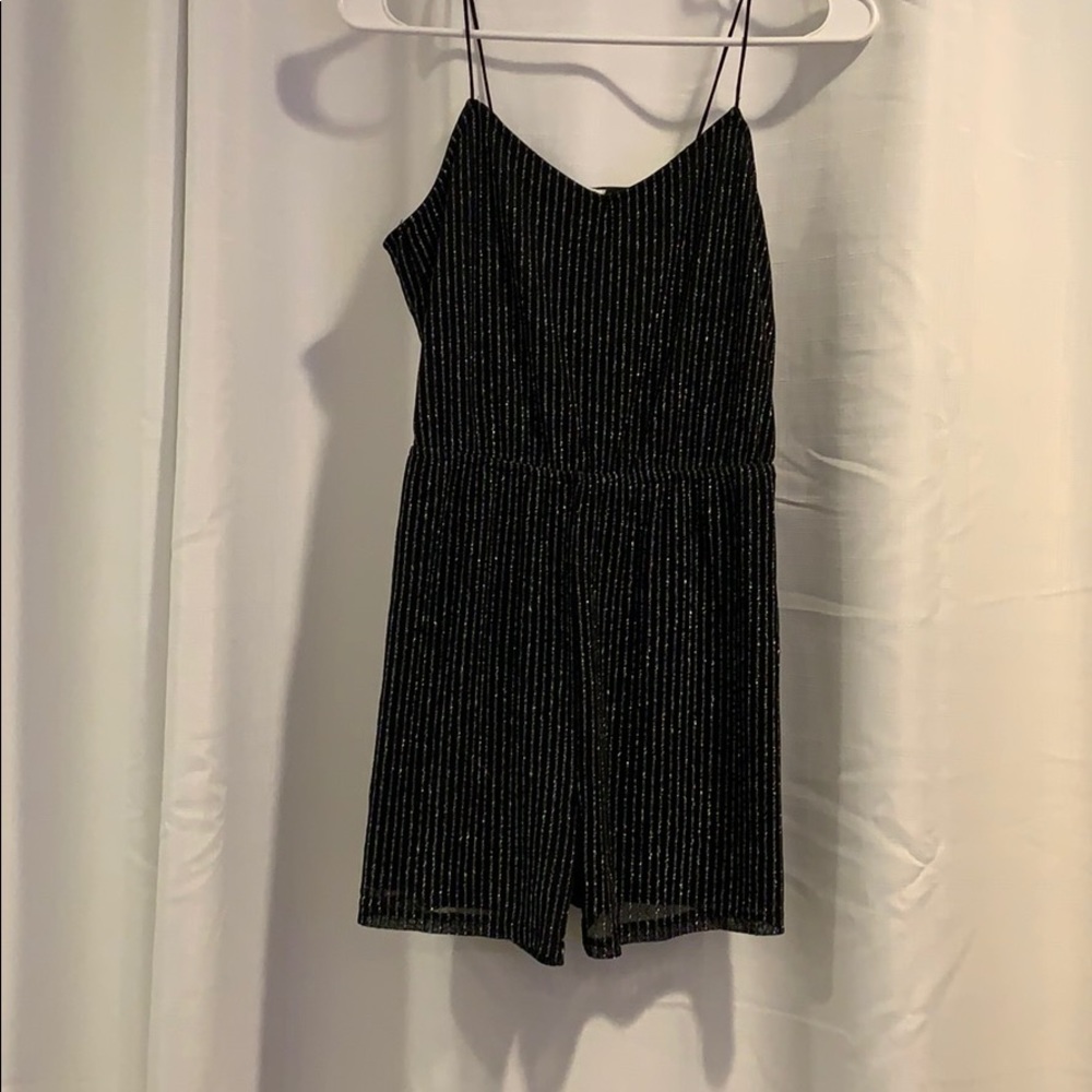 Black glittery romper